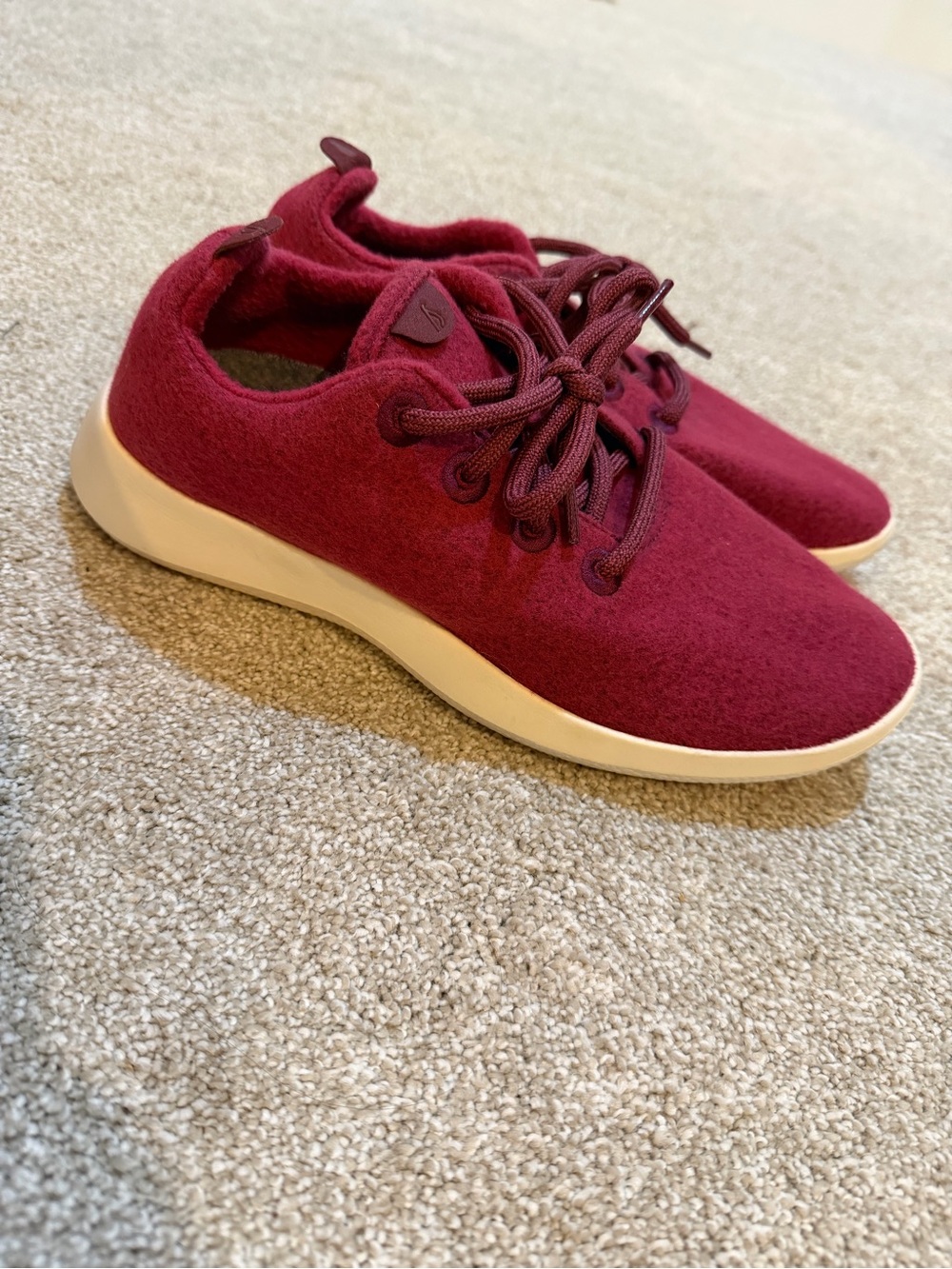 Women’s Allbirds Casual Lace-Up Sneakers in Burgundy
